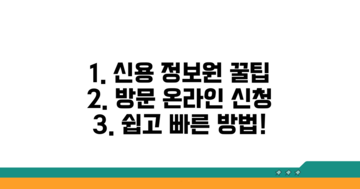 신용 정보원 방문 및 온라인 신청