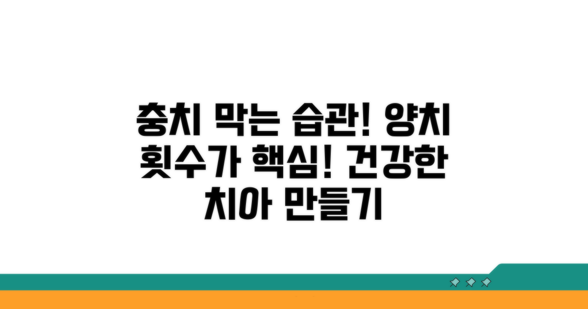 충치 예방! 양치 횟수 중요성