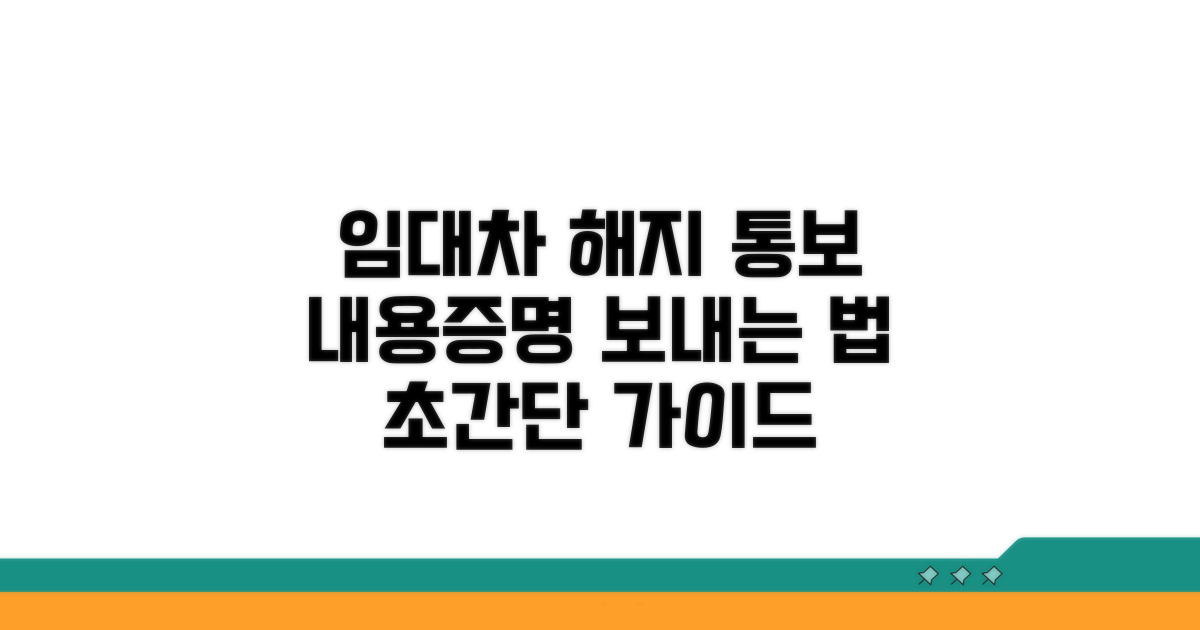 임대차 해지 통보, 내용증명 보내는 법