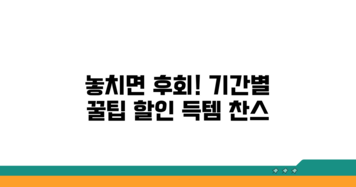 기간별 할인 놓치지 않는 법