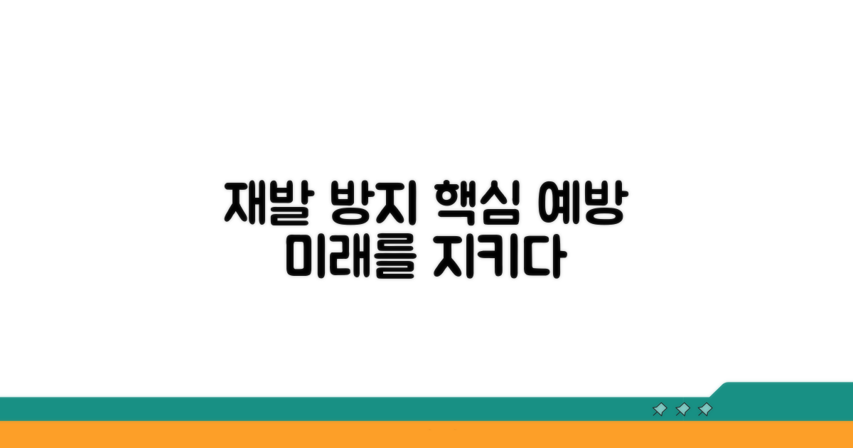 재발 방지를 위한 예방 조치