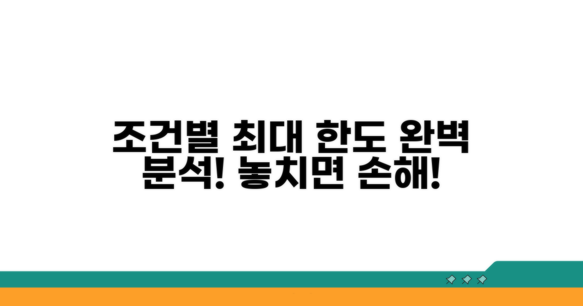 조건별 최대 한도 금액 완벽 분석