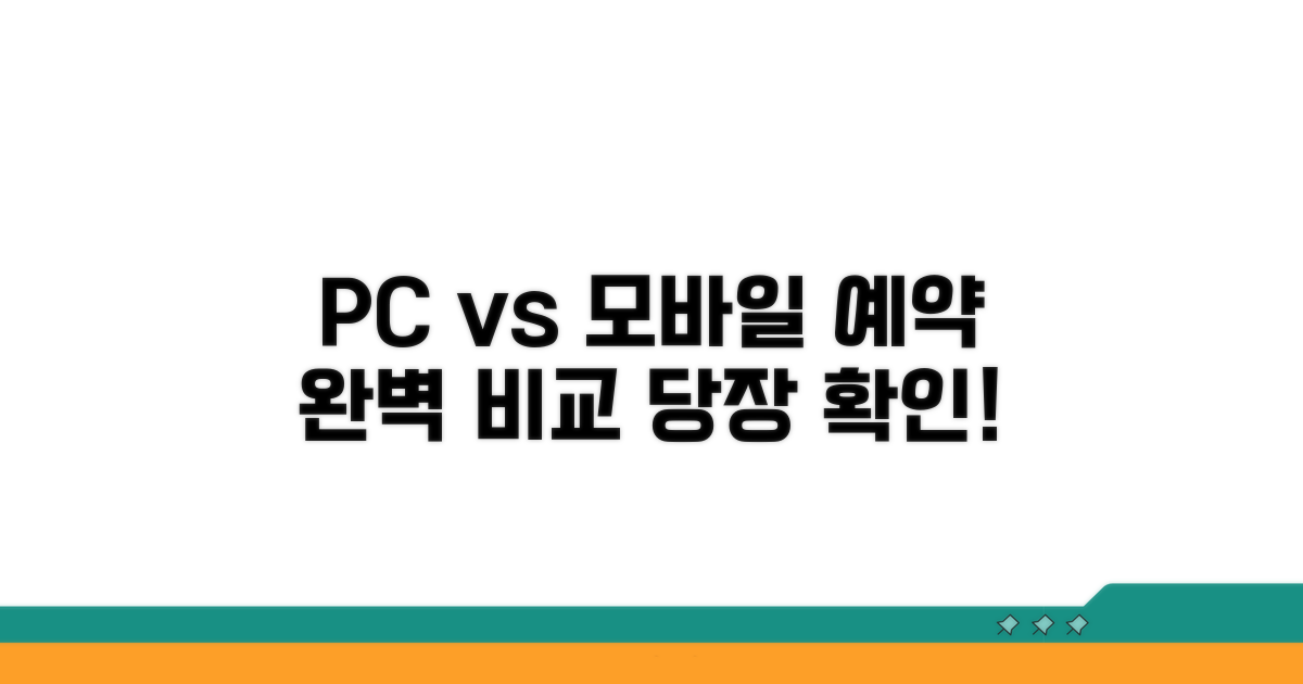 PC와 모바일, 예약 방법 완벽 비교