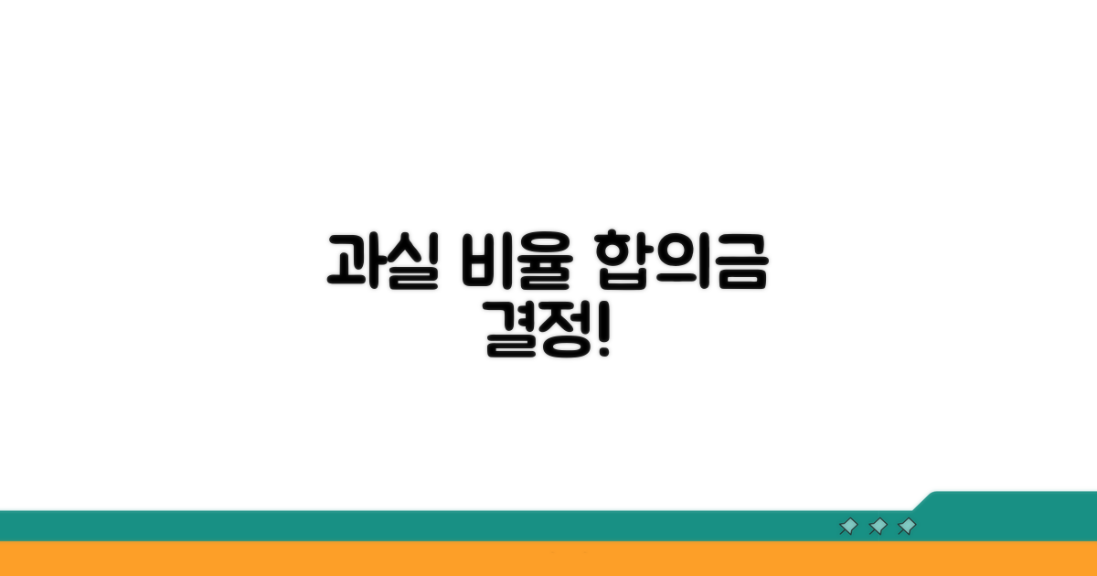 과실 비율 따라 합의금 달라져요