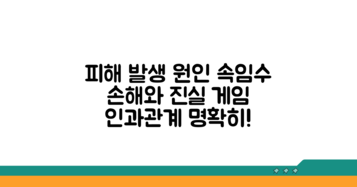 피해 인과관계, 손해와 속임수의 연결