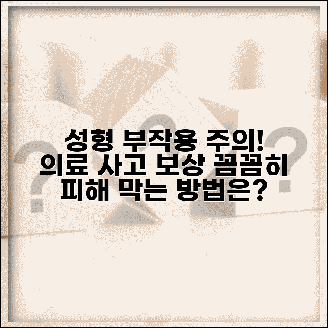 성형외과 수술 부작용 | 성형수술 부작용 의료사고 배상