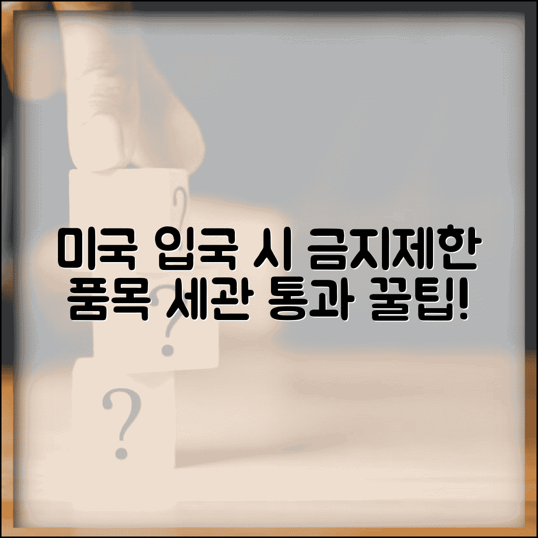 미국 입국 금지 물품 반입 제한 | 세관 통과 시 주의사항, 신고 대상 품목 총정리