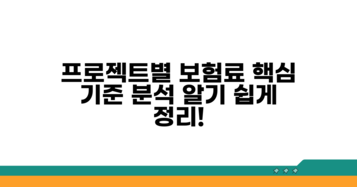 프로젝트별 보험료 적용 기준 분석
