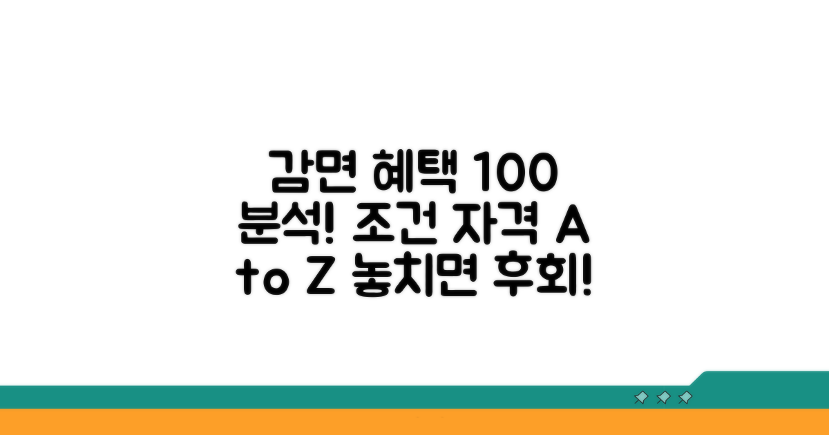 감면 조건과 자격 요건 상세 분석