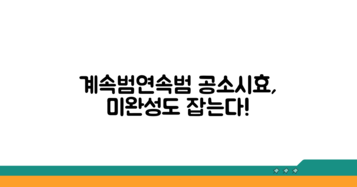 공소시효 미완성 범죄 처리 | 계속범, 연속범 공소시효 적용