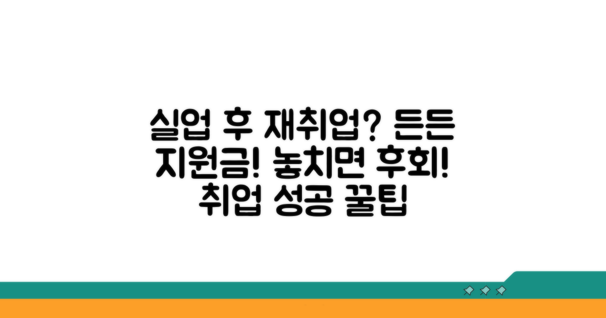 실업 후 재취업, 든든한 지원금 활용 팁