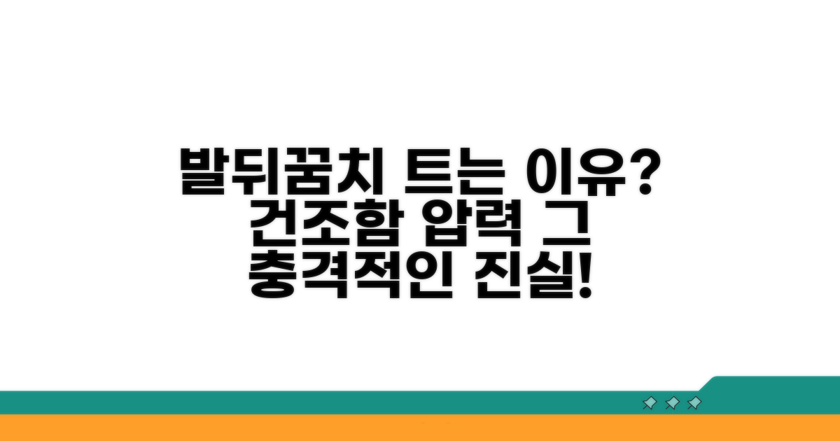 건조함과 압력, 발뒤꿈치 트는 이유