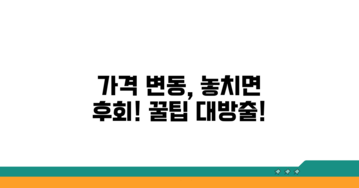 가격 변동 시 확인해야 할 점