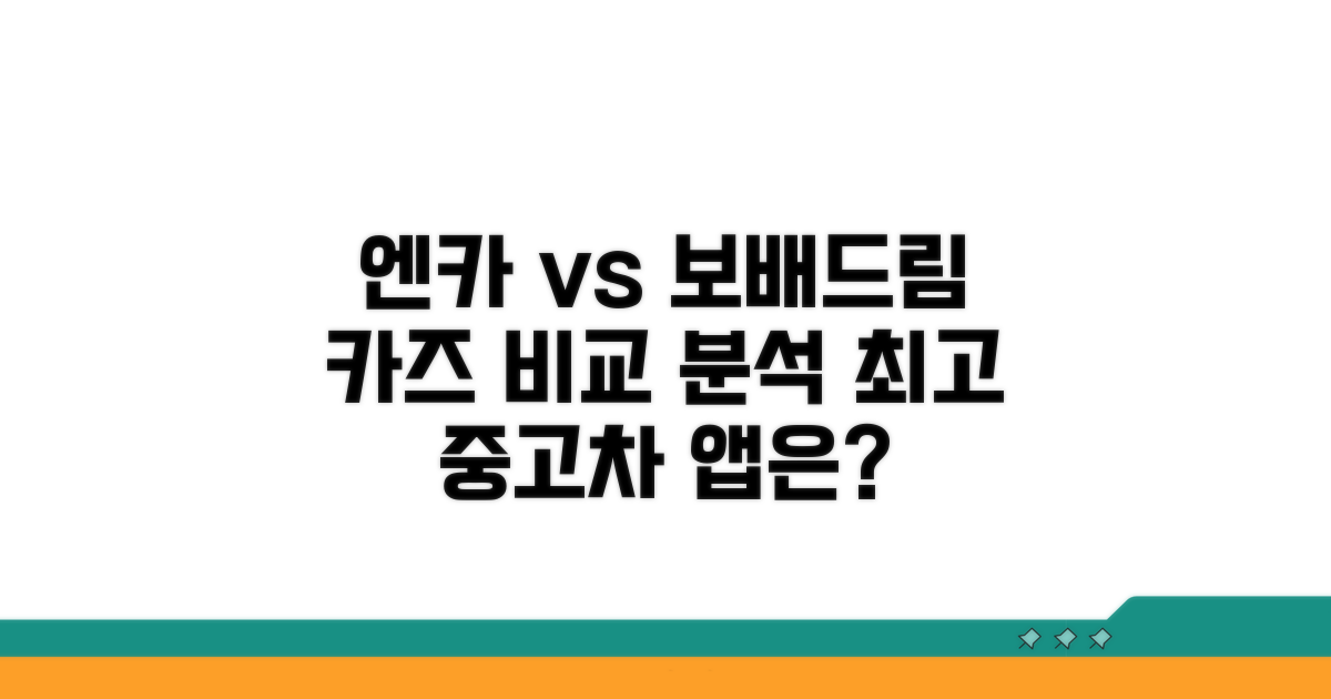 엔카 카즈 보배드림 비교 분석