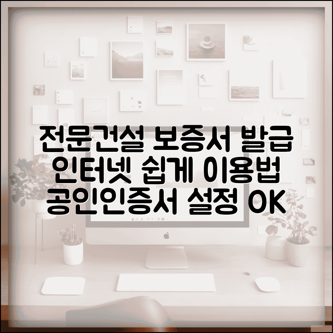 전문건설공제조합 인터넷 이용법 | 보증서 발급 절차 및 공인인증서 설정 완벽 가이드